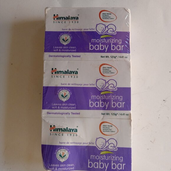 3 Pack Himalaya Moisturizing Baby Bar Soap Almond & Olive Oil 4.41 oz 125 g New - Picture 5 of 10